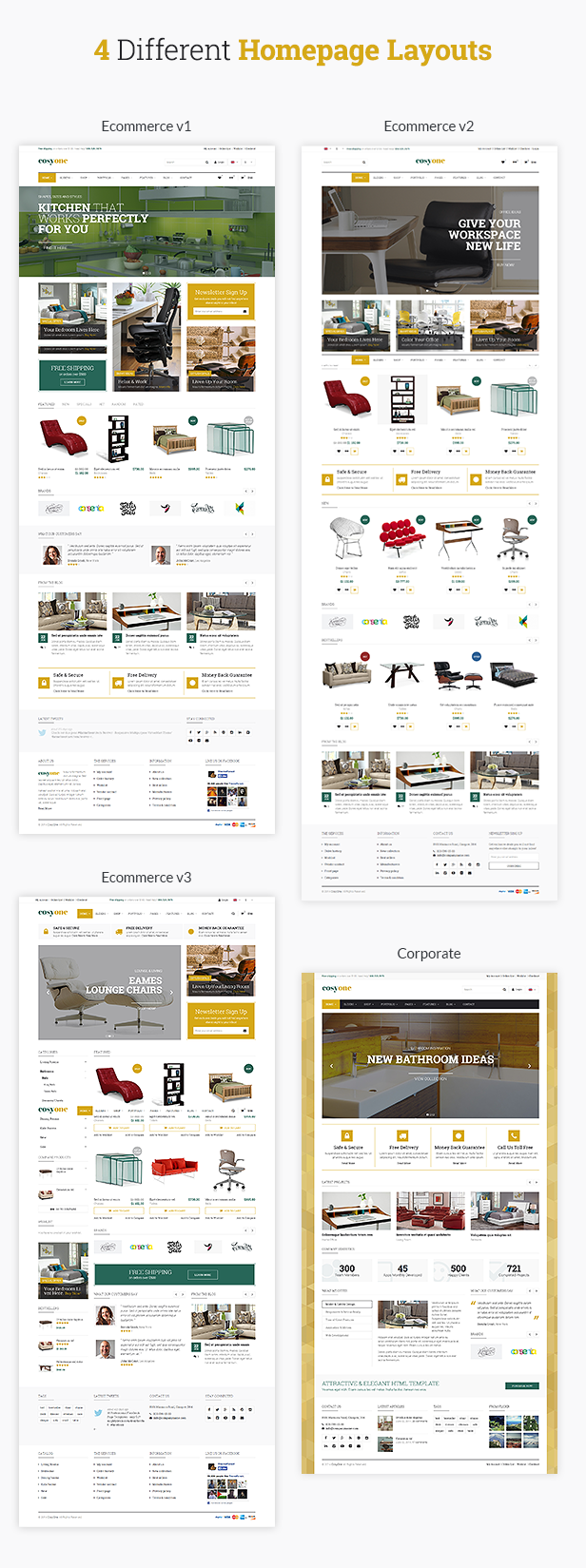 CosyOne - Furniture, Interior, Drugstore, Lingerie, Electronics, Clothing HTML Template - 4