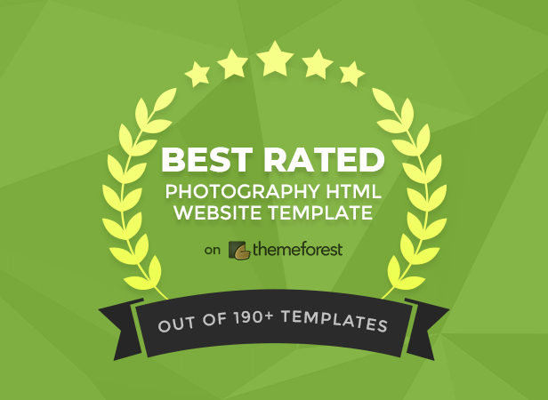 Best Rated Photography HTML Website Template on Themeforest