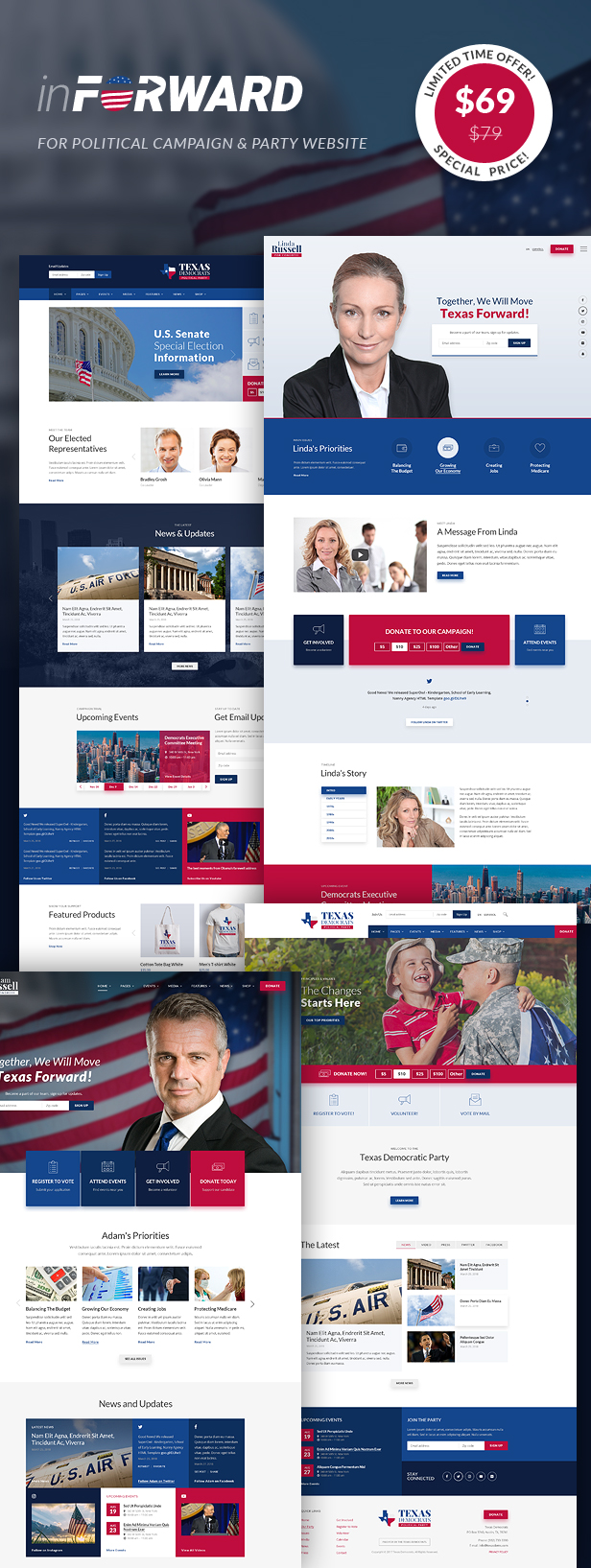 inForward - Political Campaign and Party WordPress Theme - 1
