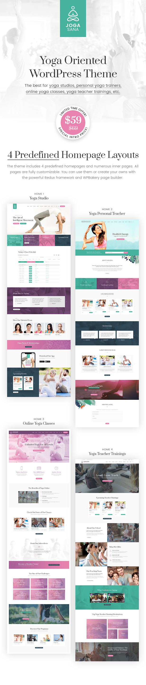 Jogasana - Yoga Oriented WordPress Theme - 1