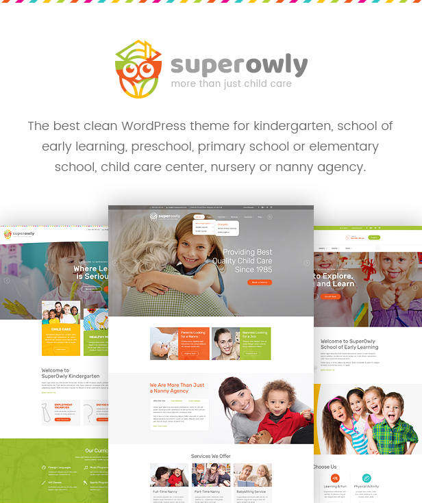SuperOwly - Kids WordPress Theme - 1