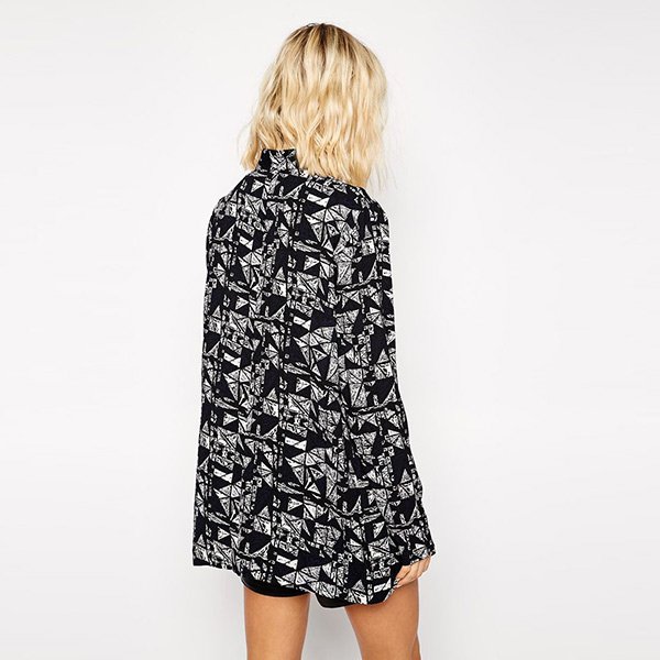 Women jacket slim triangles