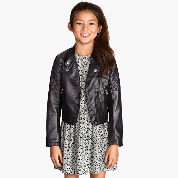 Kids jacket black genuine
