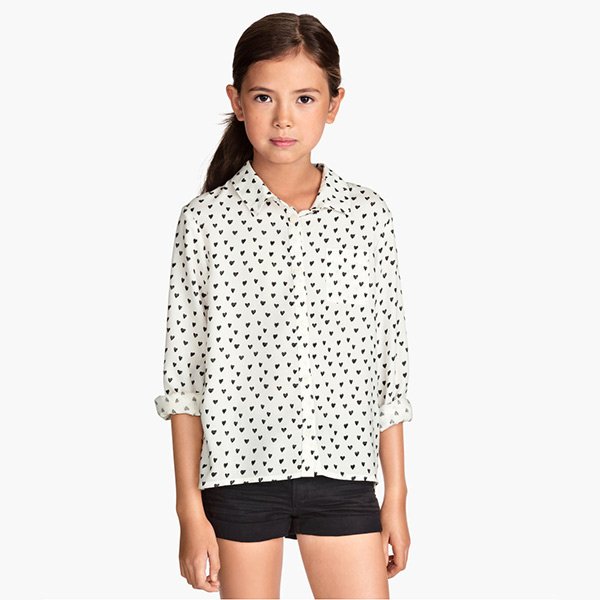 Kids blouses black heart