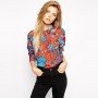 Women tops blue flowers