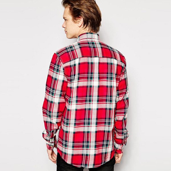 Men shirt plaid square