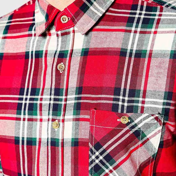Men shirt plaid square