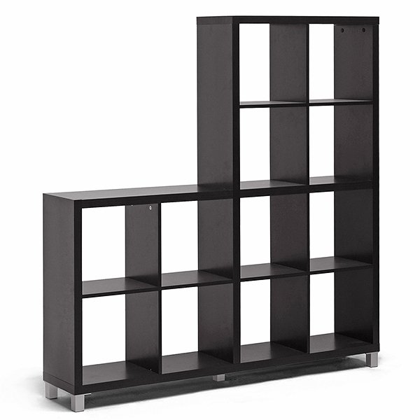 Dark Brown Modern Cube Shelving Unit