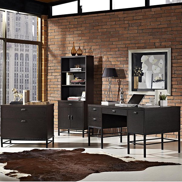 Chocolate Oak Lateral File Cabinet