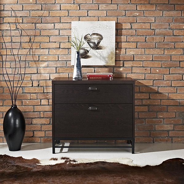 Chocolate Oak Lateral File Cabinet