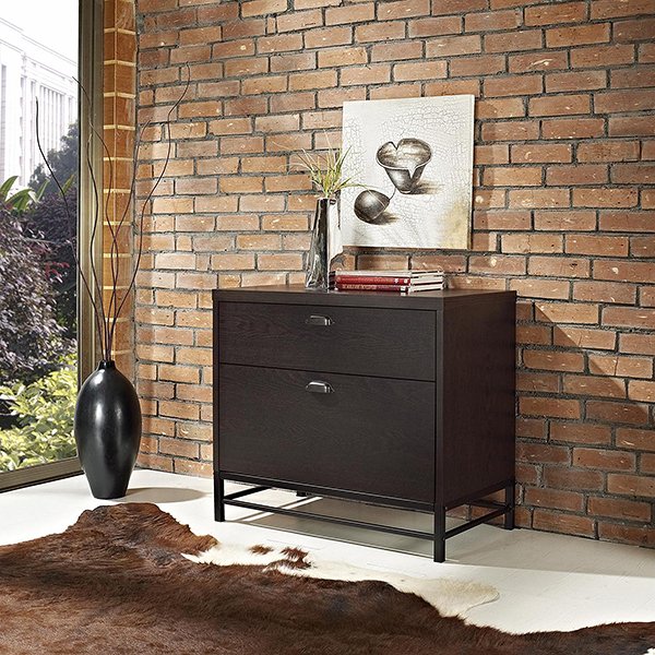 Chocolate Oak Lateral File Cabinet