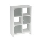 6-Cube White Bookcase