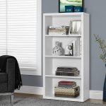 White Adjustable Shelves Bookcase