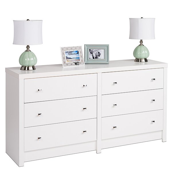 Pure White 6-drawer Dresser