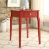 1-drawer Wood Storage Accent Side Table