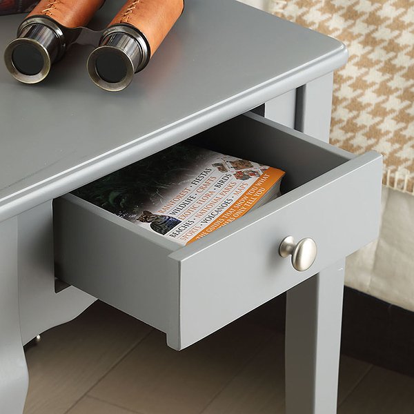 1-drawer Wood Storage Accent Side Table