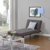 Grey Linen Chaise Lounger