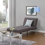 Grey Linen Chaise Lounger