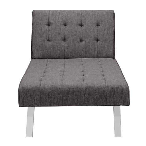 Grey Linen Chaise Lounger