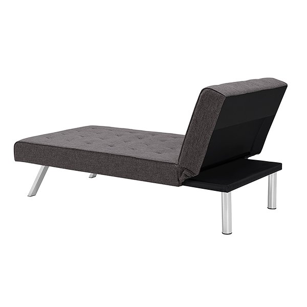 Grey Linen Chaise Lounger