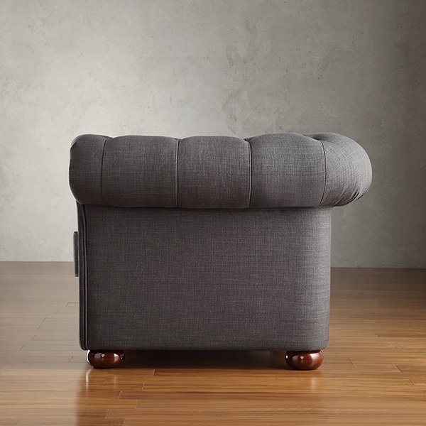 Tufted Scroll Arm Chesterfield Sofa