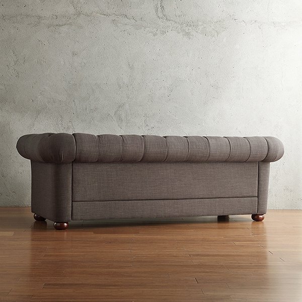 Tufted Scroll Arm Chesterfield Sofa