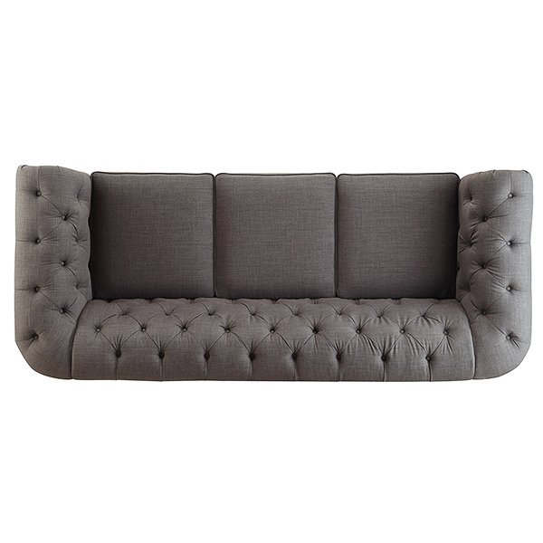 Tufted Scroll Arm Chesterfield Sofa