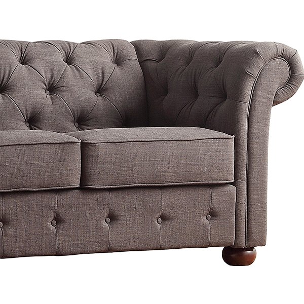 Tufted Scroll Arm Chesterfield Sofa