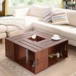 Square Coffee Table with Open Shelf Storage