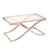 Champagne Brass Cocktail/ Coffee Table