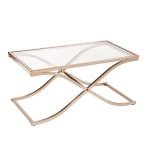 Champagne Brass Cocktail/ Coffee Table