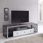 Black Glass Modern TV Stand
