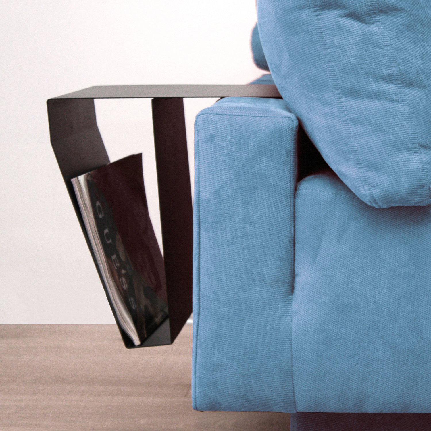 Black Steel Couch Shelf - Image 2