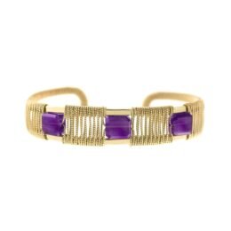 3-Stone Twist Wire Cuff