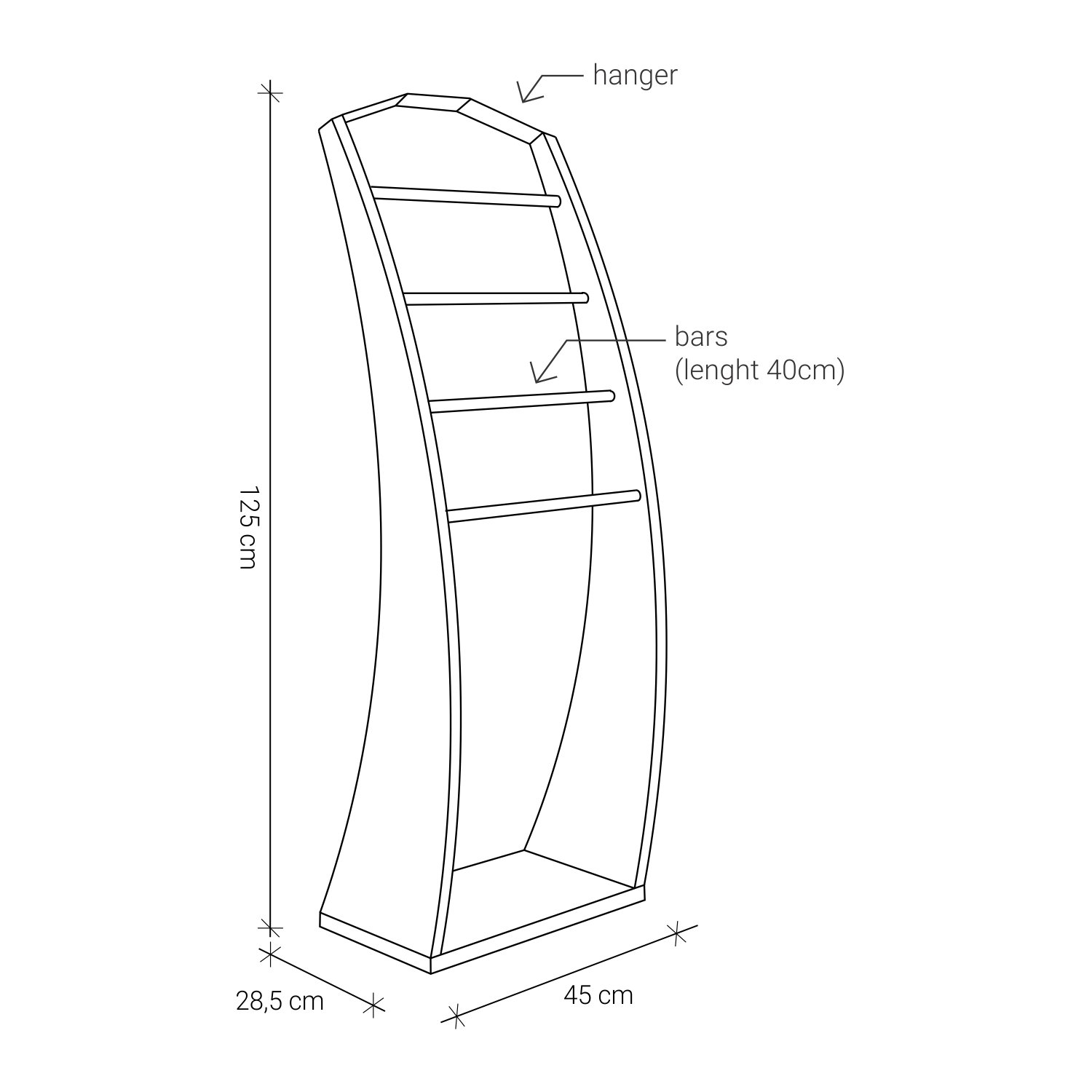 Black Wooden Clothes Stand - Image 19