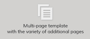 Multi-page template with the variety of additional pages