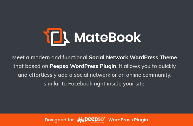 Matebook - Thème WordPress de réseau social - 1