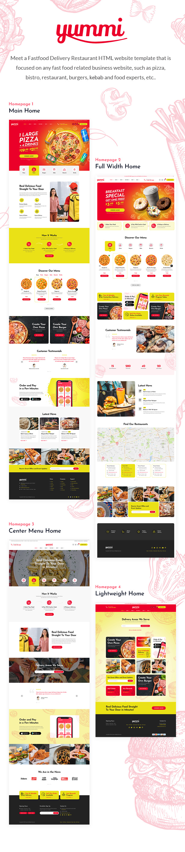 Yummi - Fast Food Delivery Restaurant HTML Template - 1